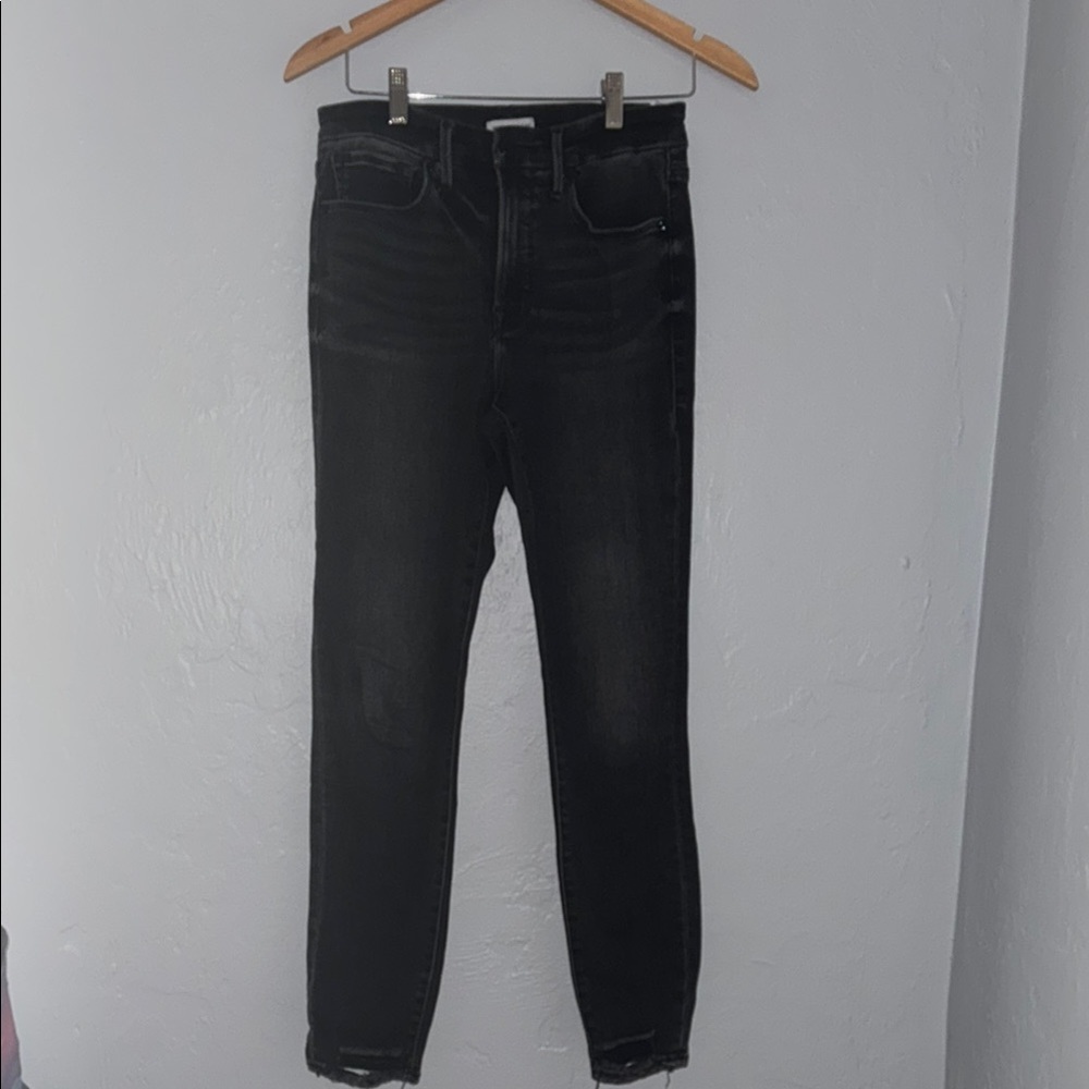 Good American Black Skinny Jeans High-Waisted 18